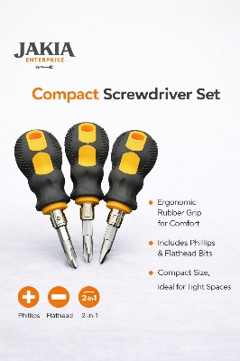 Picture of 2 in 1 Thumb Screwdriver – Dual Purpose Slotted & Phillips Double Head Screwdriver (1 Pcs)