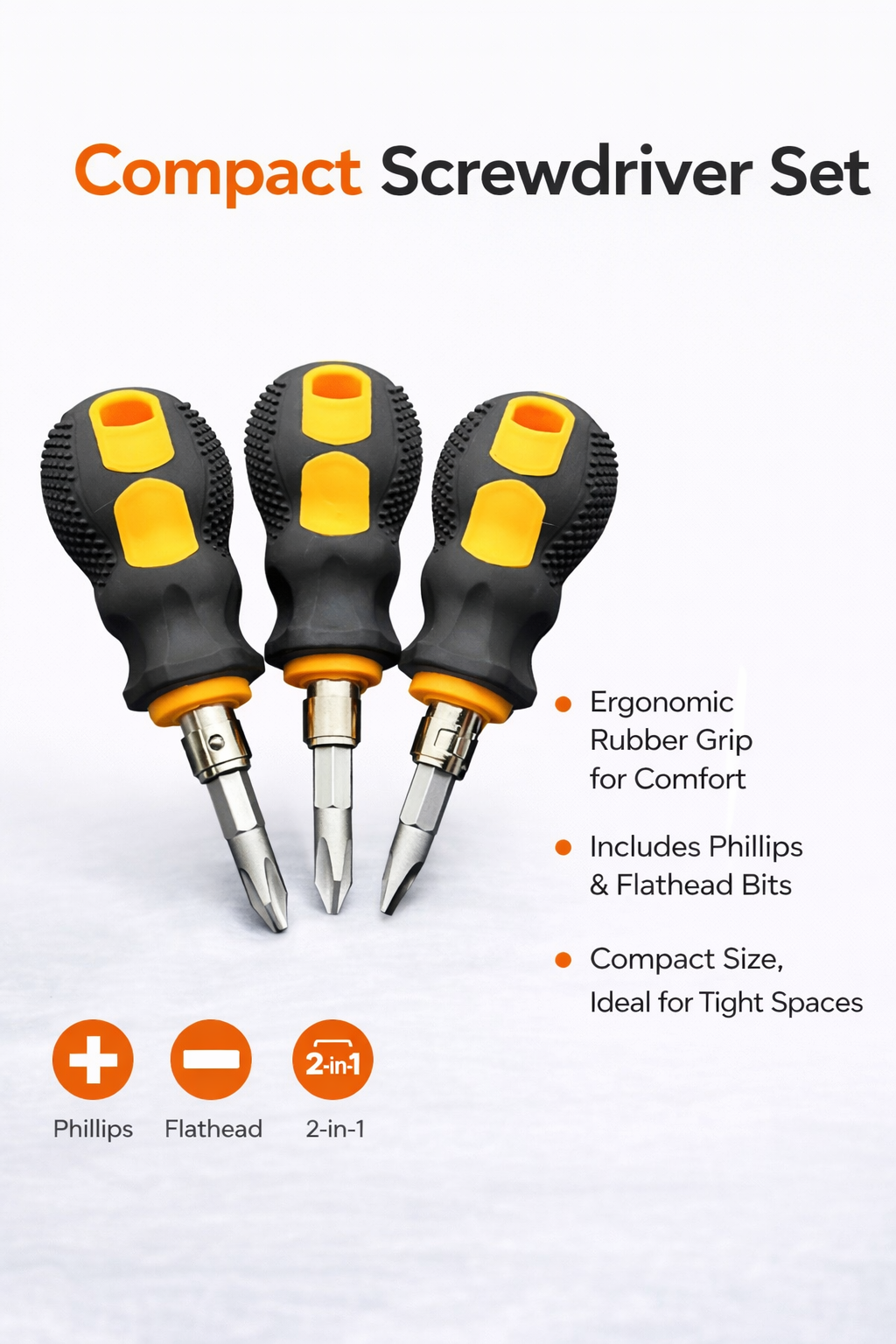 Picture of 2 in 1 Thumb Screwdriver – Dual Purpose Slotted & Phillips Double Head Screwdriver (1 Pcs)