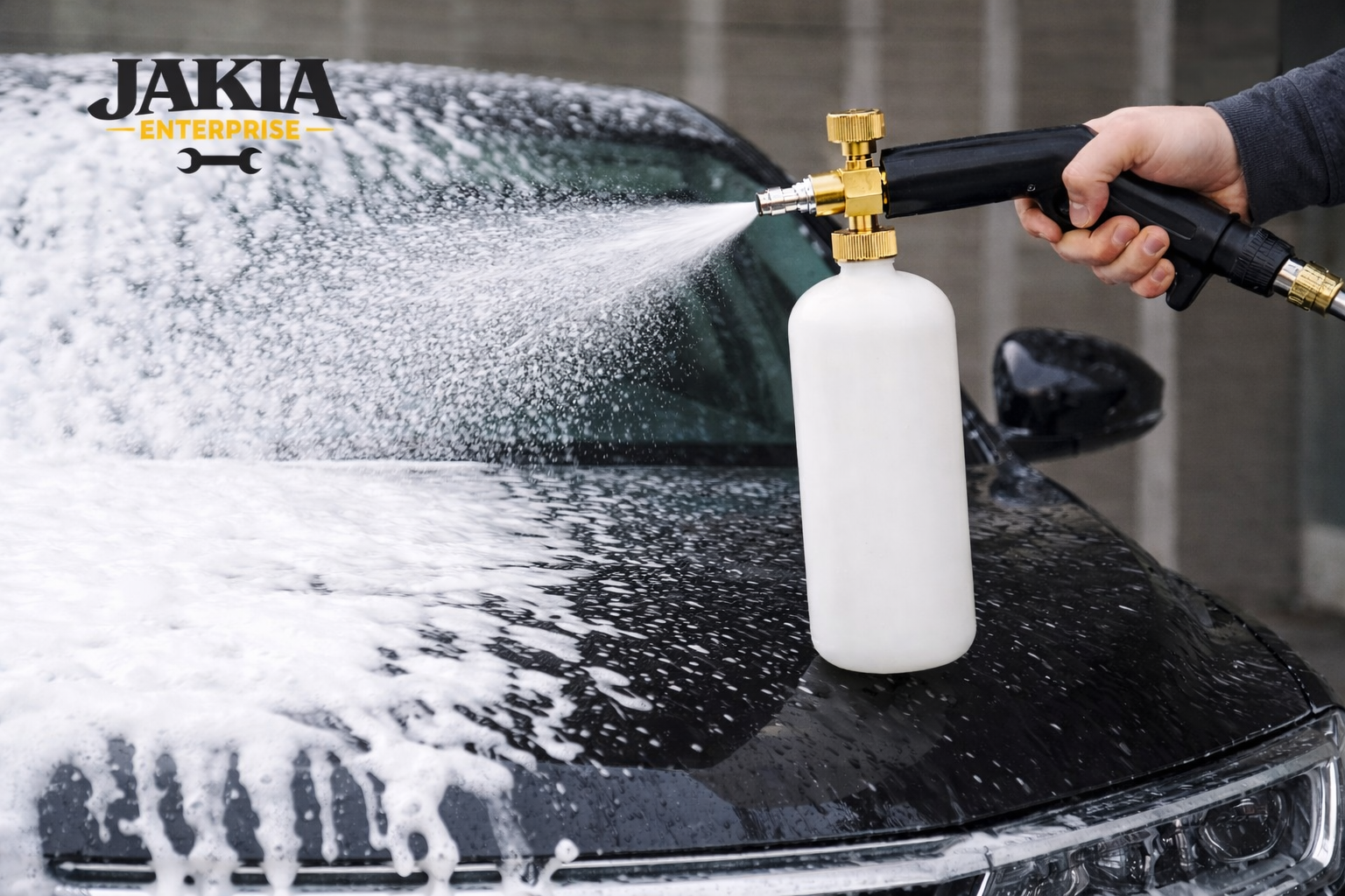 Picture of Snow Foam Lance Car Wash Bottle Sprayer – Pressure Washer Foam Gun for Car & Bike Cleaning - White
