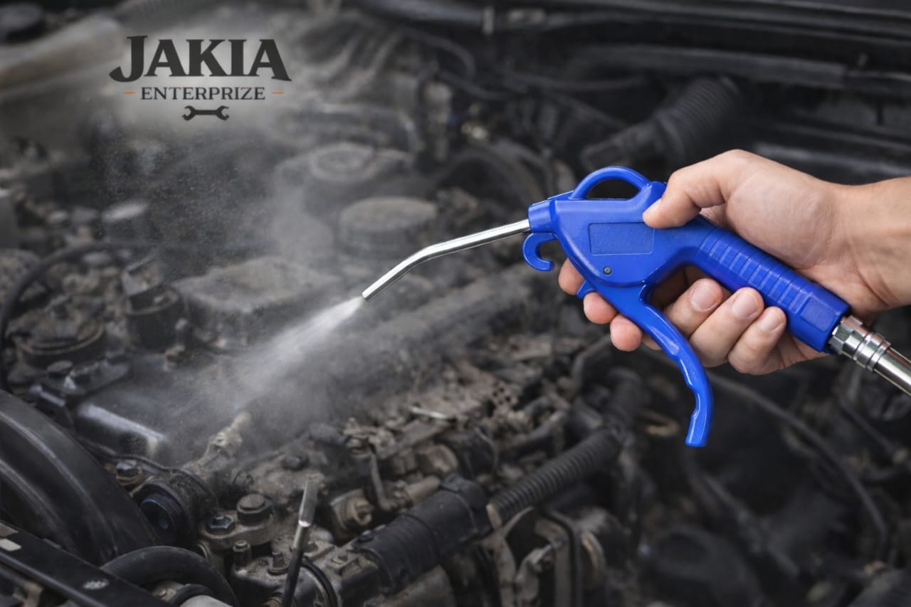 Picture of DANMI Air Blowing Dust Gun 2PC Set – Air Duster Cleaning Gun with Metal Hose Connector - Blue