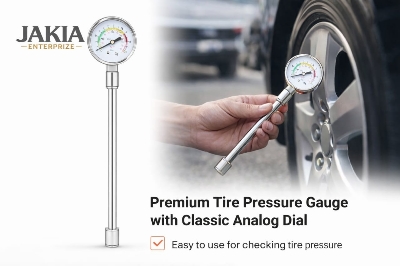 Picture of Tire Air Pressure Gauge Dial Meter – Car & Bike PSI Pressure Checker (Metal Body)