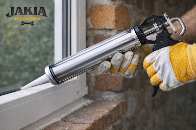 Picture of Stainless Steel Silicone Gun – 13.4 Inch Heavy Duty Hand Caulking Gun - Silver