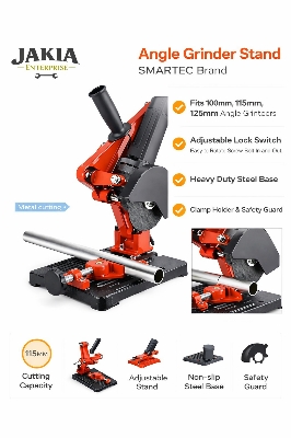 Picture of 115mm Multifunctional Angle Grinder Stand – Metal Cutting Support Bracket Holder - Red