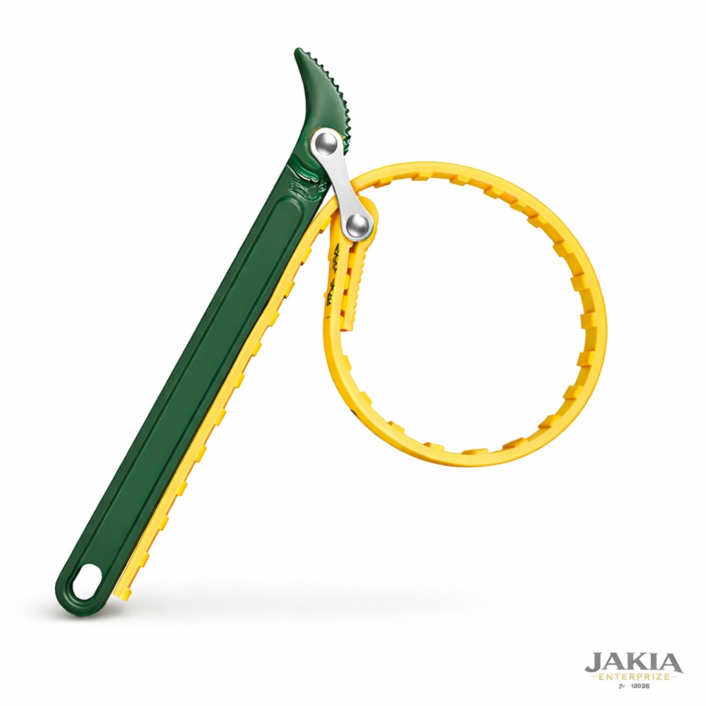 Picture of 9 Inch Belt Type Oil Filter Wrench – Car & Bike Oil Filter Removal Tool - Yellow