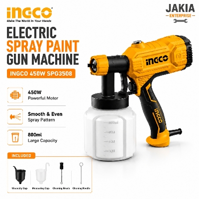 Picture of INGCO 450W Electric Spray Paint Gun Machine 800ml Professional Paint Sprayer for Wall Wood Metal Furniture