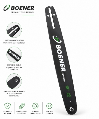 Picture of 18 Inch Chainsaw Guide Bar Heavy Duty Chain Saw Blade Bar for Wood Cutting - Multicolor