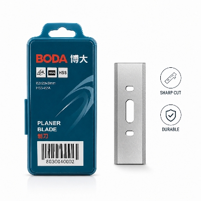 Picture of BODA Premium HSS Planer Blade 82x29x3mm | Sharp Durable Woodworking Cutter Blade for Electric Planer Machine - Blue
