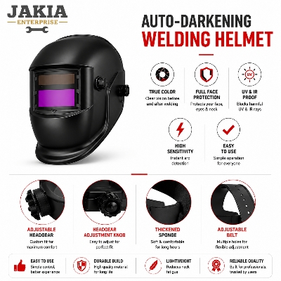 Picture of Auto Darkening Welding Helmet UV & IR Protection Safety Welding Mask Adjustable Headgear - Multicolor