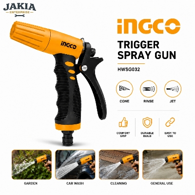 Picture of INGCO Trigger Spray Gun HWSG032 Adjustable Water Spray Nozzle Garden Car Wash Cleaning Gun 3 Spray Modes - Multicolor