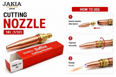 Picture of MUREX Saffire Cutting Nozzle 18L (1/32) | Premium Copper Gas Cutting Torch Nozzle | Industrial Oxy-Acetylene Welding & Metal Cutting Tip - Multicolor
