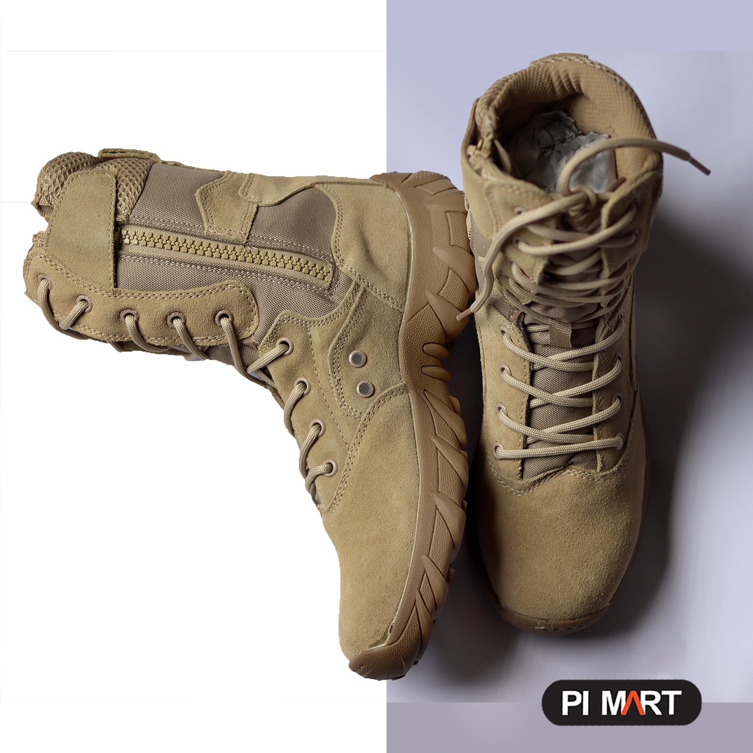 Picture of Desert Tan Sand  High boot- brown anklet boots for men _ Biker Fashion brown Desert boots