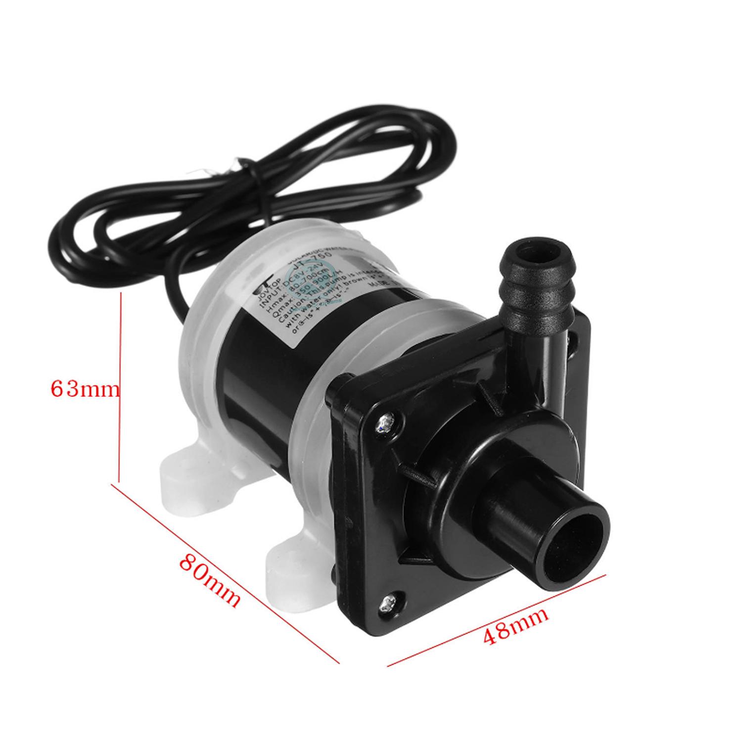 Picture of DC 12V Solar Powered Water Pump Motor 700L/H Brushless Magnetic Submersible Water Pumps (Black,190 gm)