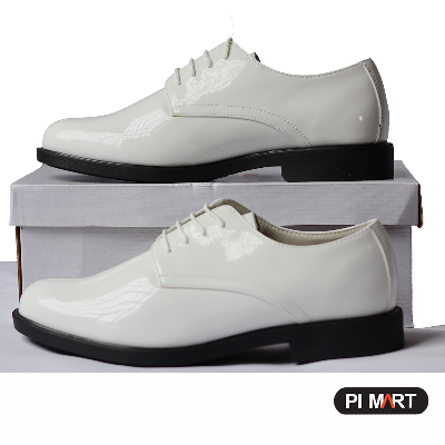 Picture of Leather Shining Shoe for Men - Business Formal Footwear - White Shining Shoe - Comfortable And Stylish
