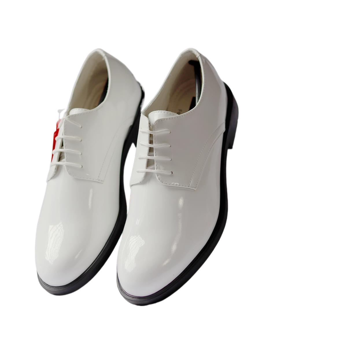 Picture of Leather Shining Shoe for Men - Business Formal Footwear - White Shining Shoe - Comfortable And Stylish