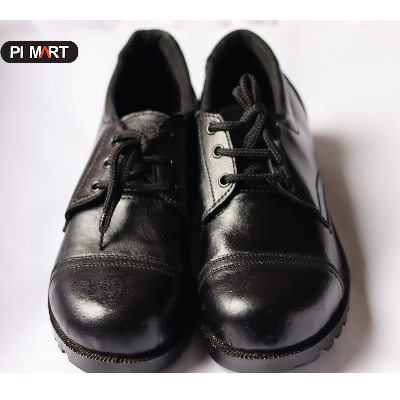 Picture of Leather Safety Shoe - Worker Safety Shoe - Steel Toe Safety Shoes Protective Industrial Factory use + ( free Socks )