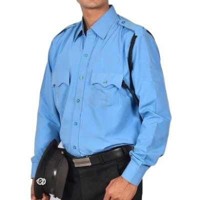 Picture of Security Guard Uniform Shirt with Shoulder Epaulets and Security Logo - Professional Look - Comfortable And Stylish