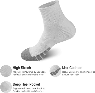 Picture of Cotton High-Quality Running Short Medium Thick Socks - Elevate Comfort During Workouts With High-Quality Cotton Running Shorts