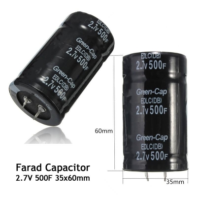 Picture of Super Capacitor 2.7V 500F (Multicolor)