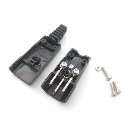Picture of Rewireable IEC BX-09 BX-10 250V 10A Male Female Inline Socket & Plug Connector ()