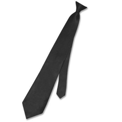Picture of Men's Tie - Black -Men Tie Solid Black  Color Plain Tie