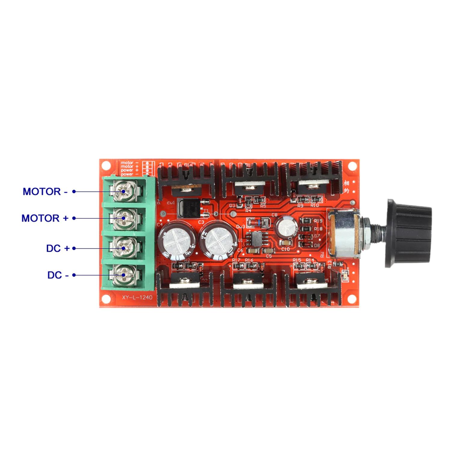 Picture of 40A PWM Speed Controller With Switch 9V to 50V For DC Motor (Multicolor)
