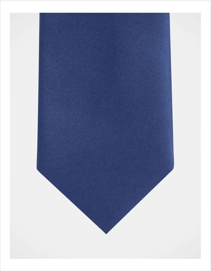Picture of Men's Tie - Black -Men Tie Solid Black  Color Plain Tie