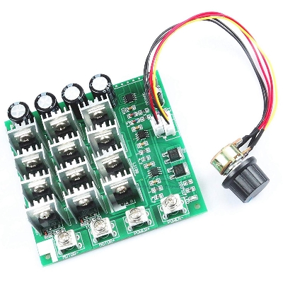 Picture of 60A High Power PWM Speed Controller / DC Dimer With Switch 9V to 60V For DC Motor or High Power LED (Multicolor)
