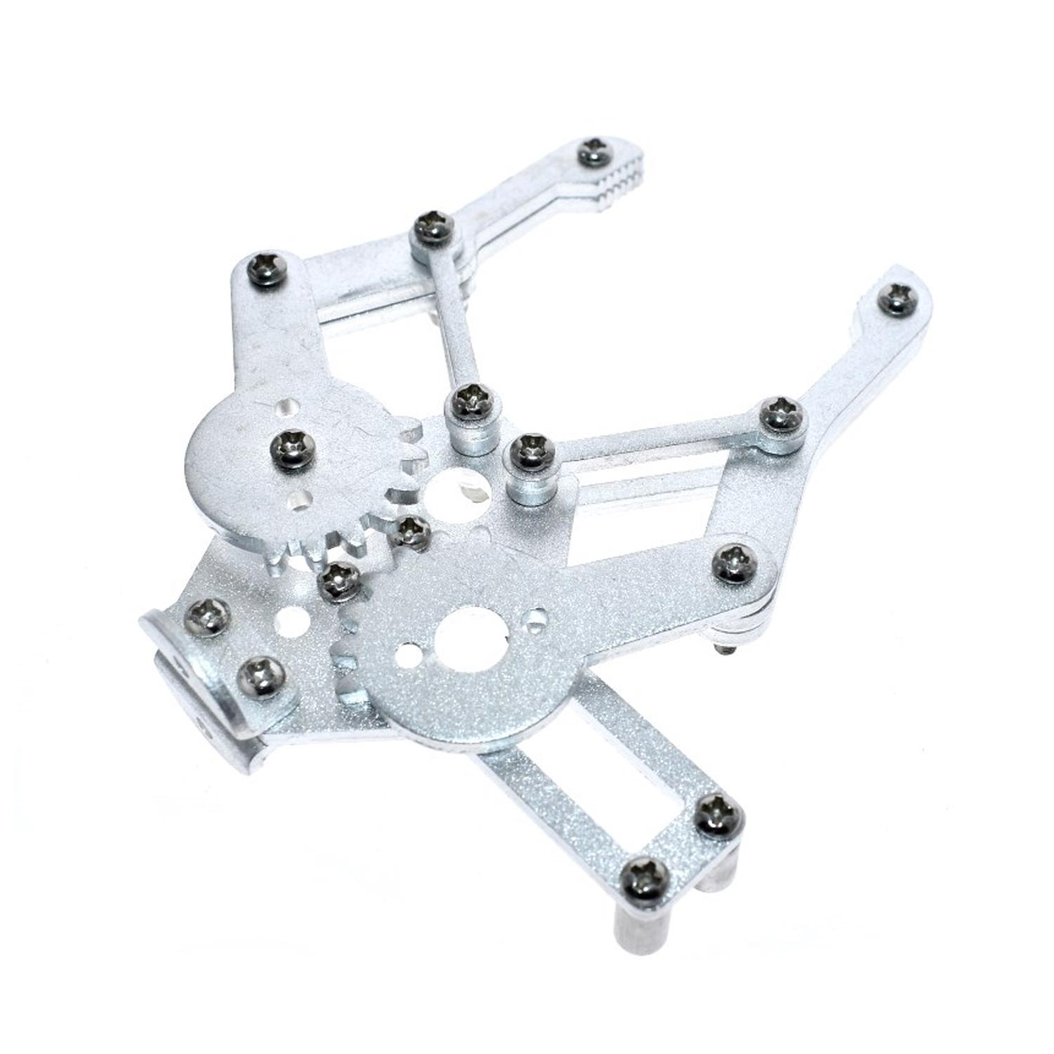 Picture of Robotic Arm Aluminium Mechanical Gripper Clamp Claw Mount Bracket Holder For Robotics Project (Silver)