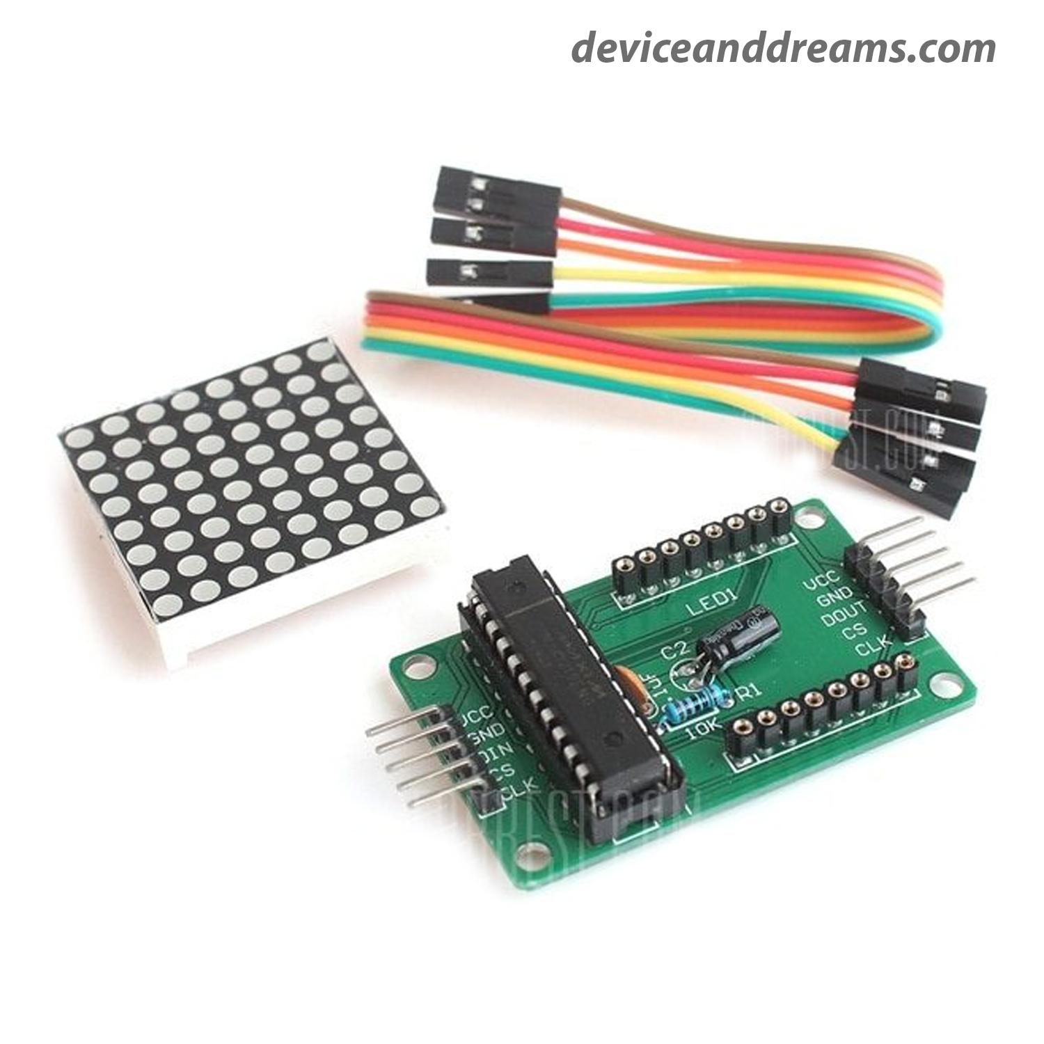 Picture of MAX7219 Dot Led Matrix Module MCU Control LED Display Module (Multicolor)