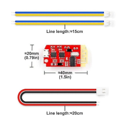 Picture of CT14 4.2 Bluetooth 5V 2A Mini Stereo Power Amplifier Board Module 5W+5W (Multicolor)