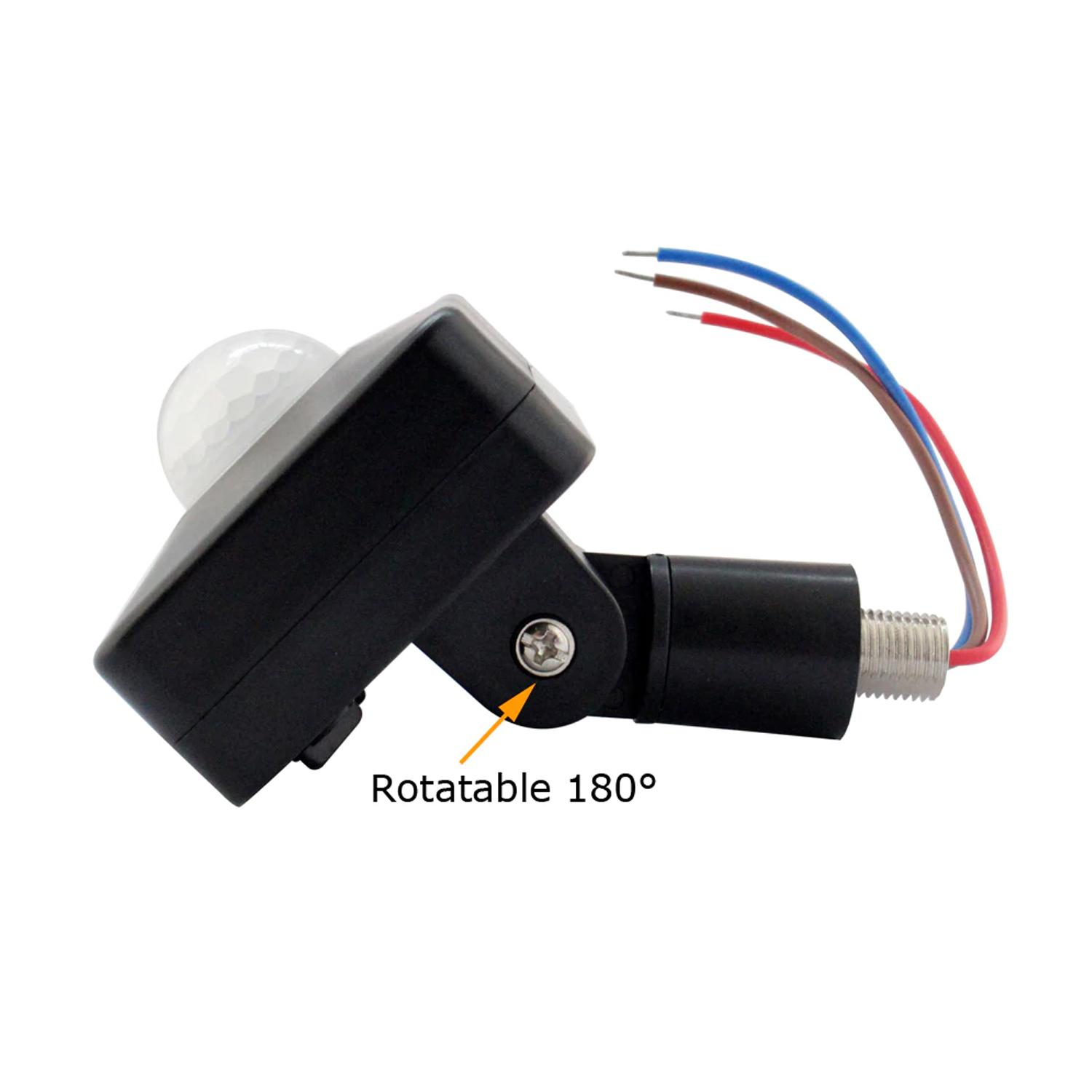 Picture of Motion Detector AC 110V 220V DC 12V PIR Sensor Wall Mount Motion Switch Automatic Infrared Body Lamp Light Timer Switch Outdoor (Multicolor)