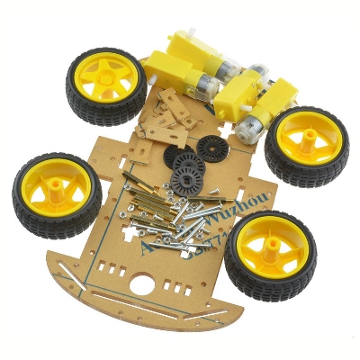 Picture of Longer version of 4 WD Double Layer Smart Car Chassis Kit (Multicolor)