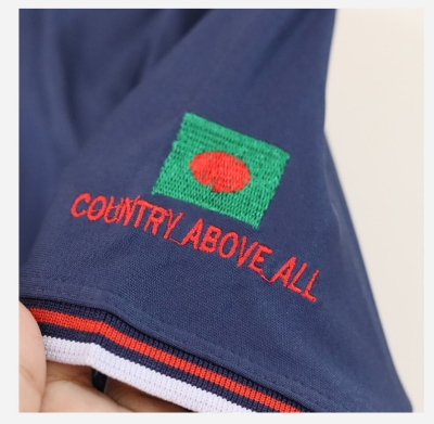 Picture of Collar Polo Shirt Embroidered - Short Sleeved Casual Slim - Men's Polo Shirt