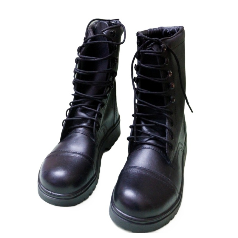Picture of Leather Drill Hard sole Boots for Men - Cow Leather Black Boots - Leather Long Boots For Men Boots + Free Socks
