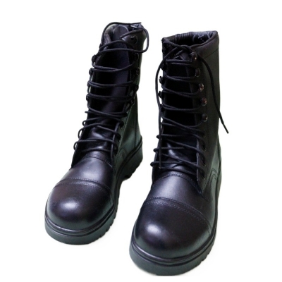 Picture of Leather Drill Hard sole Boots for Men - Cow Leather Black Boots - Leather Long Boots For Men Boots + Free Socks