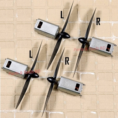 Picture of 180 Motor Kit with 110mm ABS Wings (4pcs) and Additional Spears (2 CW & 2 CCW) designed for DIY RC Projects - Easy To Use (Multicolor)