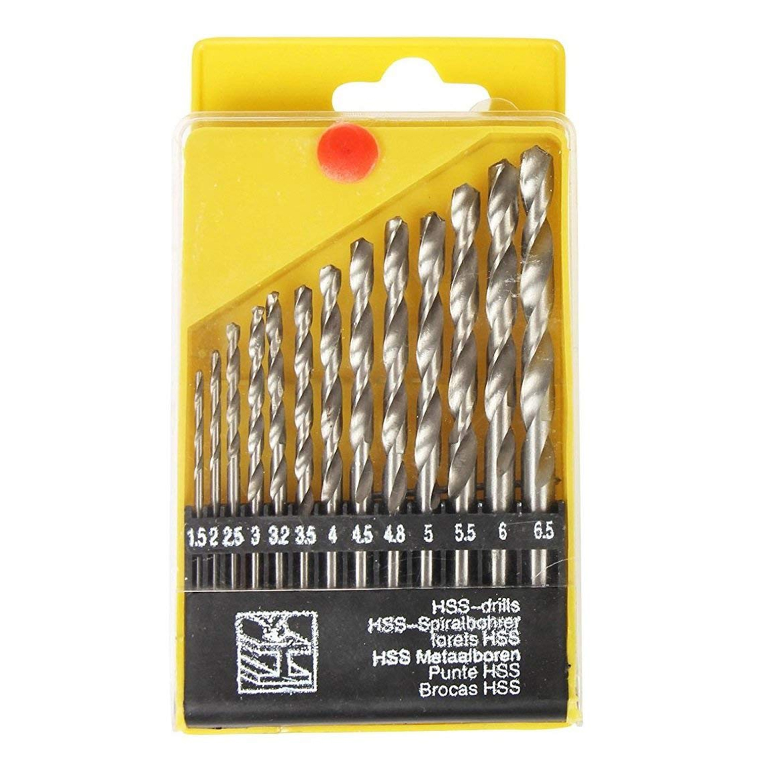 Picture of HSS Drill Bit Set 13 Pieces Drill Bits Set for Wood, Malleable Iron, Aluminum, Plastic (Multicolor)