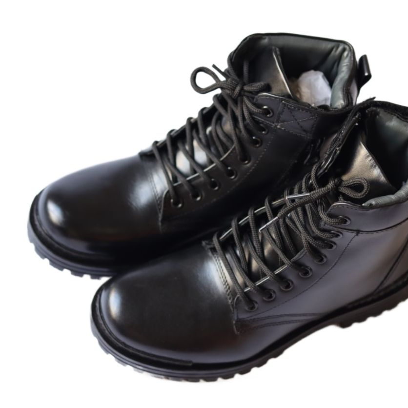 Picture of Fashion Long boots for Men | Genuine Leather Black Fashion Ankle Boot For Bikers - Premium Quality Boot
