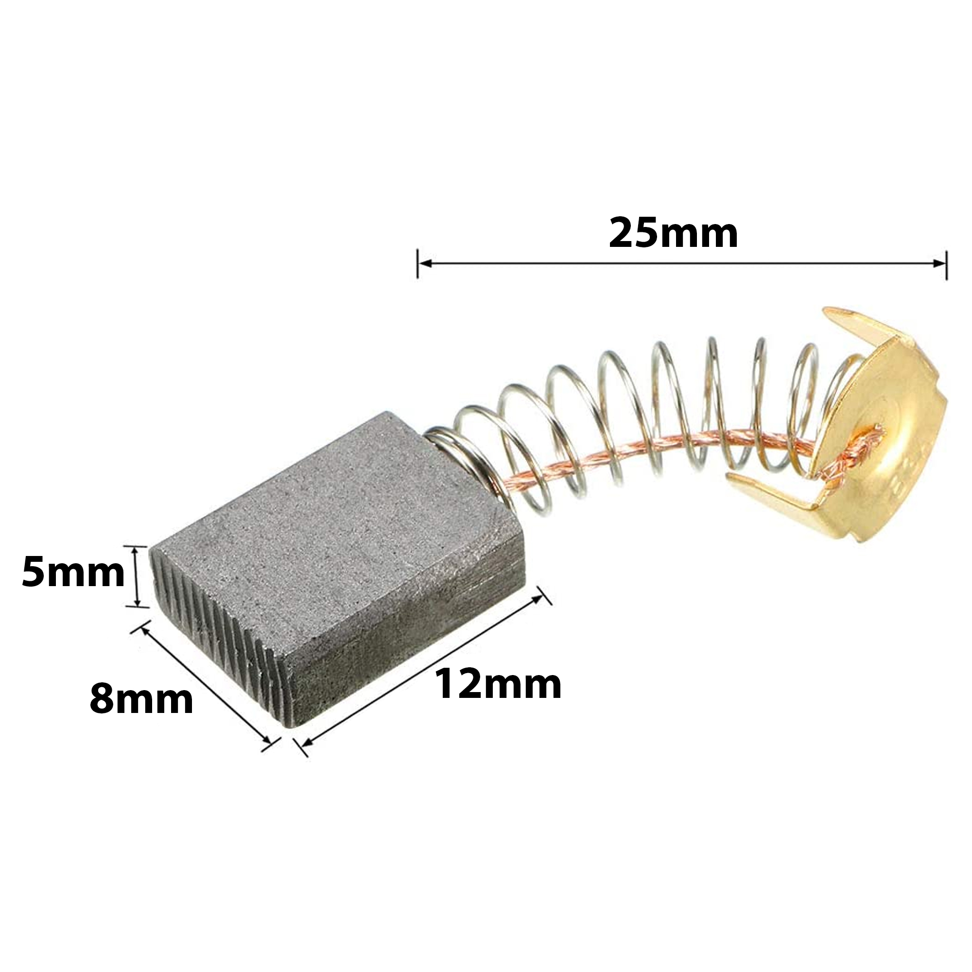 Picture of Carbon Brushes for Electric Motor, Air Blower, Drill, Angel Grander, Circular Saw, Cutting Machine, Replacement Repair Parts - drill machine (Type A)