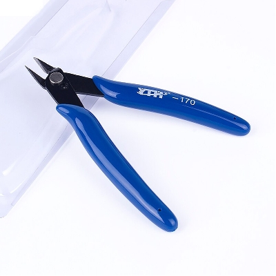 Picture of Electrical Component Wire Cable Cutters Cutting Side Snips Flush Pliers Nipper Anti-slip Rubber Mini Diagonal Pliers Hand Tools (Blue)