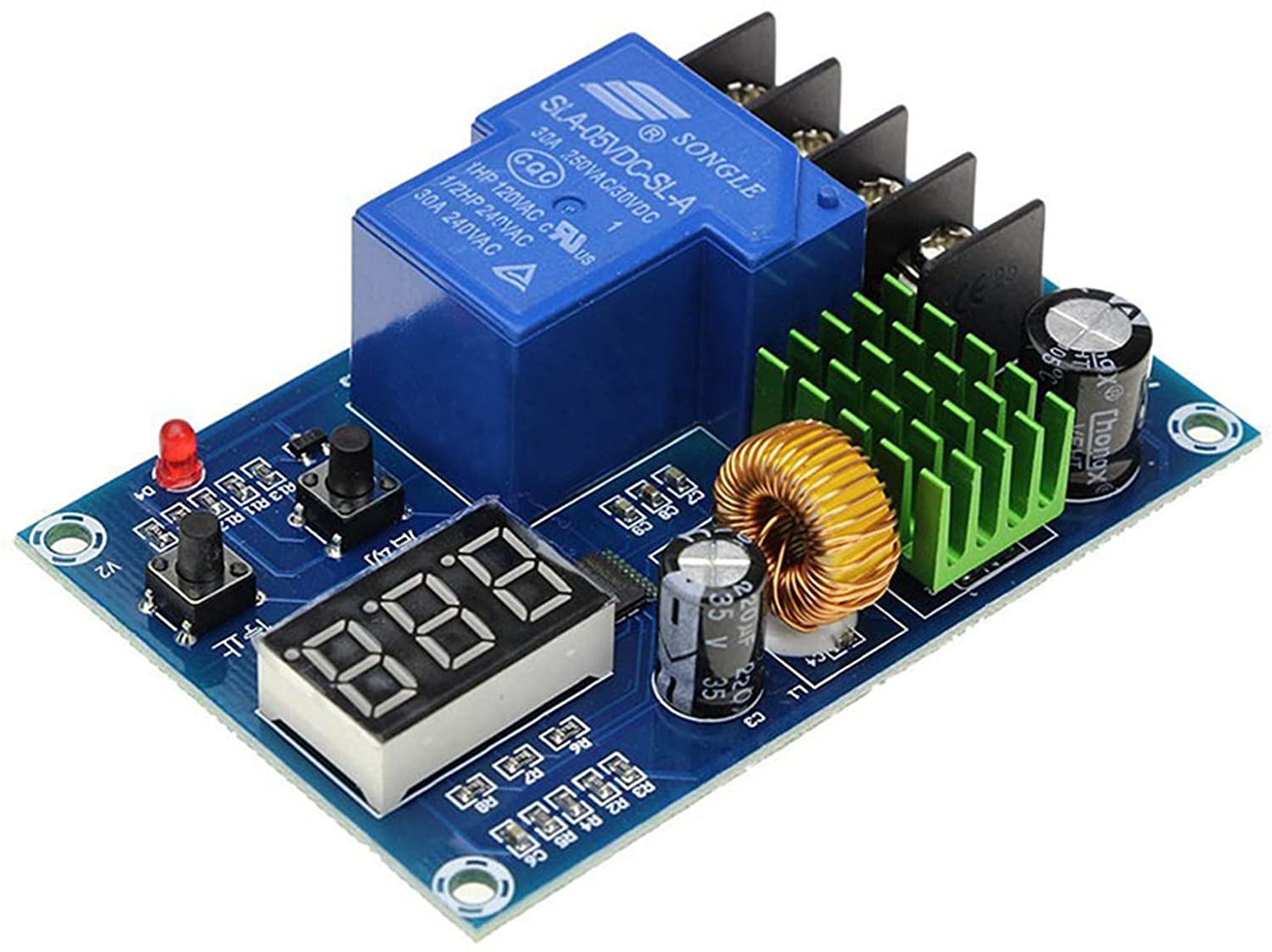 Picture of XH-M604 18650 Lithium Battery Charging Control Board DC 6-60V Li-ion Lead Acid Battery Charge Protection 12V Digital Voltmeter (Multicolor)