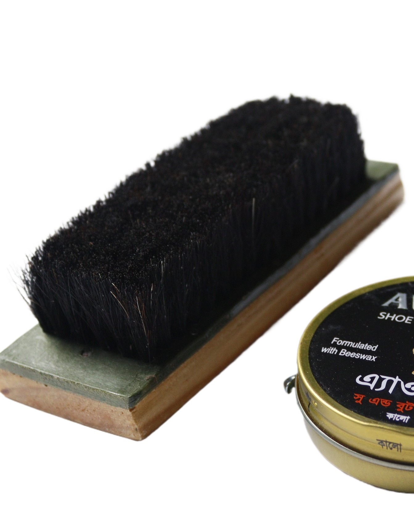 Picture of Cow Hair Shoe Brush- Shoe Shine Brush - Shoes Brush for Cleaning / Polishing 1 Pcs
