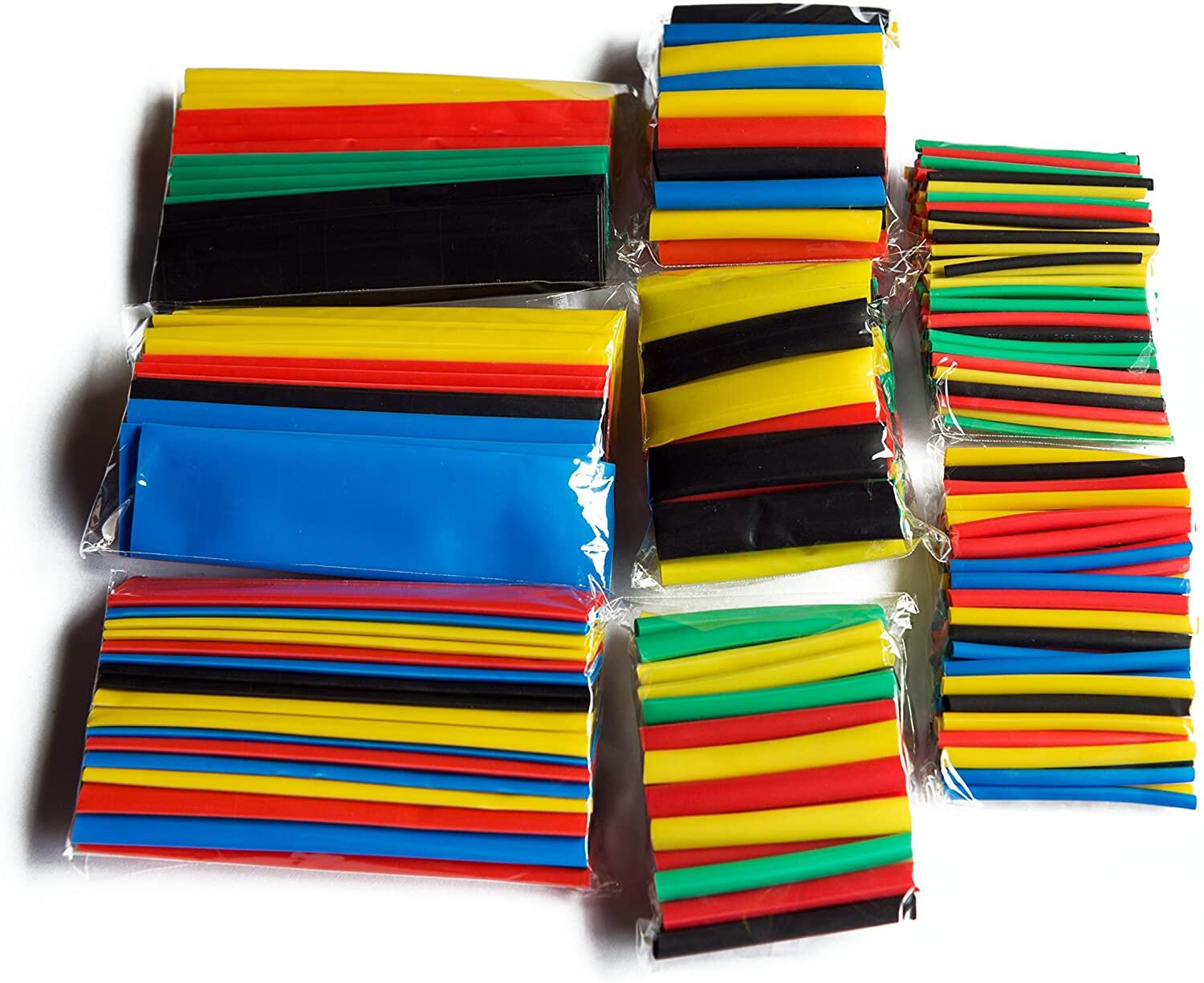 Picture of Multicolor Heat Shrink Tube 5 Color 328 Pcs In Packet Tubing Shrinkable Wrap Wire Cable Sleeve Set Heat Shrink Wire Diy Connector Repair - Tools (Multicolor)