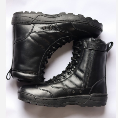 Picture of Fashion Zipper long Boots black - China light weight zipper boots for man - Black Leather Boots