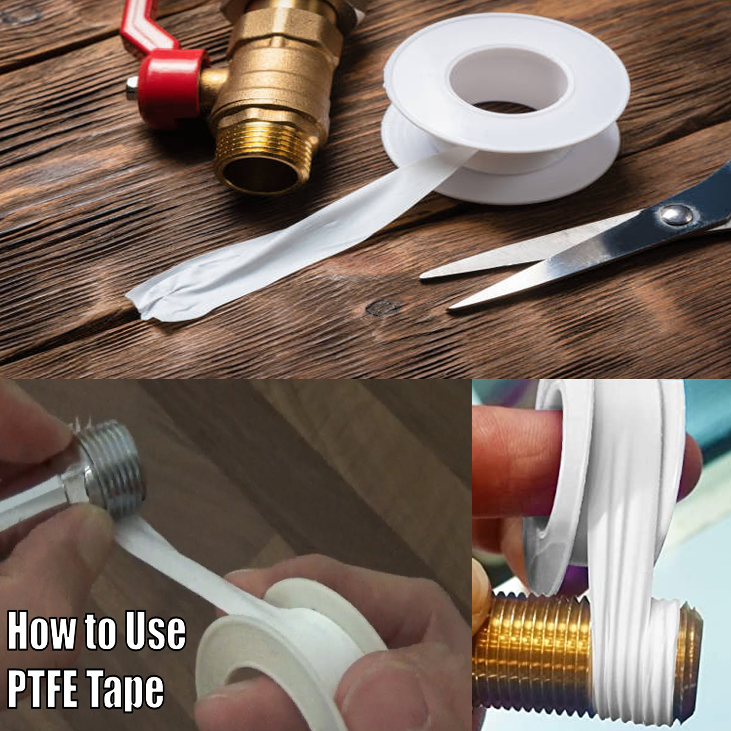 Picture of Ptfe Teflon Thread Seal Tape For Plumbing Plumber Fitting Leak Water Oil Gash Pipe Thread (White)