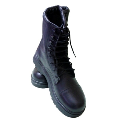 Picture of Rubber Sole High Quality Cow Leather Boots - Cow Leather Long Boots - Black Leather Long Boots