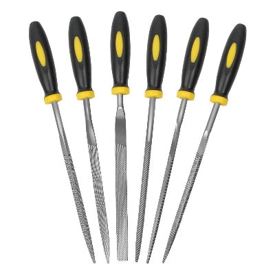 Picture of 6 Piece Needle File Set High Carbon Steel Precision Hand Metal File Kit DIY Tools (Multicolor)