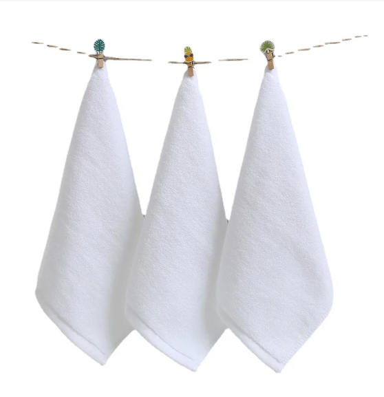 Picture of 100% Cotton Soft Small Hand Napkin Towel on Sale- Soft Face Towel White - 30cm x 30cm