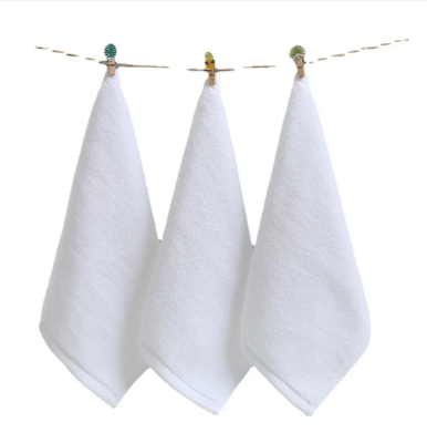 Picture of 100% Cotton Soft Small Hand Napkin Towel on Sale- Soft Face Towel White - 30cm x 30cm