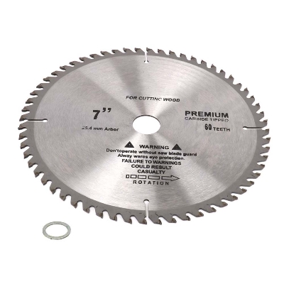 Picture of 7 Inch High Quality Carbide Circular Saw Blade For Wood, Soft Aluminum, Plastic, Fiberboard Cutting (Silver)